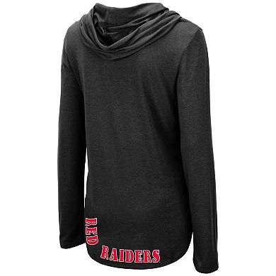 Women's Colosseum Black Texas Tech Red Raiders My Lover Hoodie Long Sleeve T-Shirt