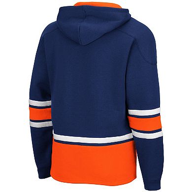 Men's Colosseum Navy Auburn Tigers Lace Up 3.0 Pullover Hoodie