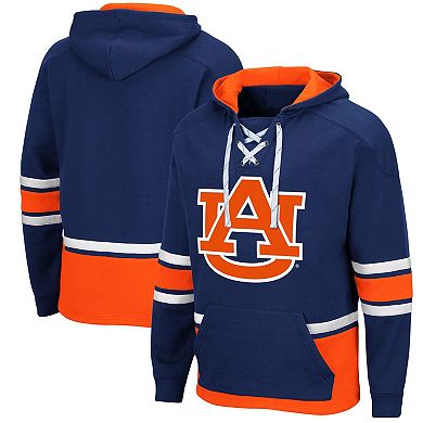 Men's Colosseum Navy Auburn Tigers Lace Up 3.0 Pullover Hoodie