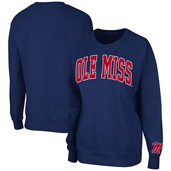 Women's Colosseum Navy Ole Miss Rebels Campanile Pullover Sweatshirt