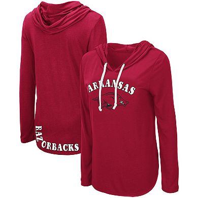 Women's Colosseum Cardinal Arkansas Razorbacks My Lover Hoodie Long Sleeve T-Shirt