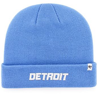 Youth '47 Blue Detroit Lions Basic Cuffed Knit Hat