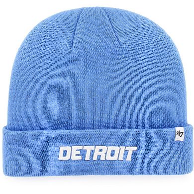 Youth '47 Blue Detroit Lions Basic Cuffed Knit Hat