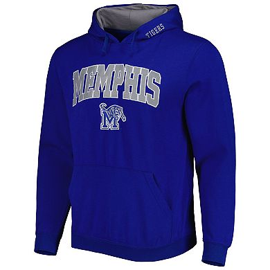 Men's Colosseum Royal Memphis Tigers Arch and Logo Pullover Hoodie