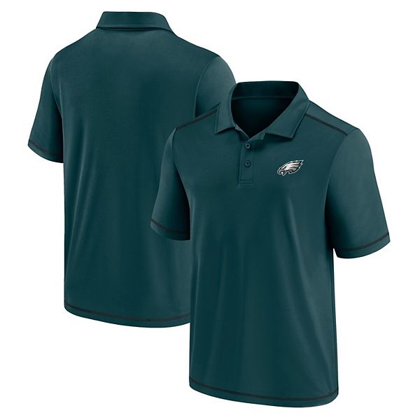 Men's Cutter & Buck Midnight Green Philadelphia Eagles Textured Stretch Short Sleeve Polo