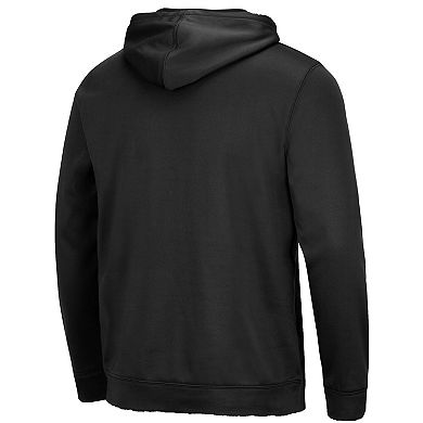 Men's Colosseum Black Harvard Crimson Lantern Pullover Hoodie