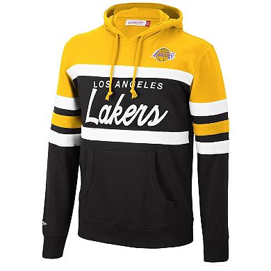 Men's Mitchell & Ness Gold/Black Los Angeles Lakers Head Coach Pullover Hoodie