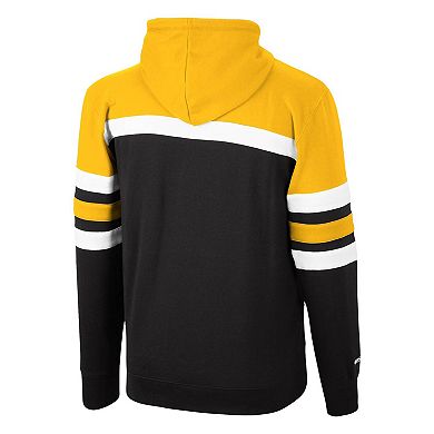 Men's Mitchell & Ness Gold/Black Los Angeles Lakers Head Coach Pullover Hoodie