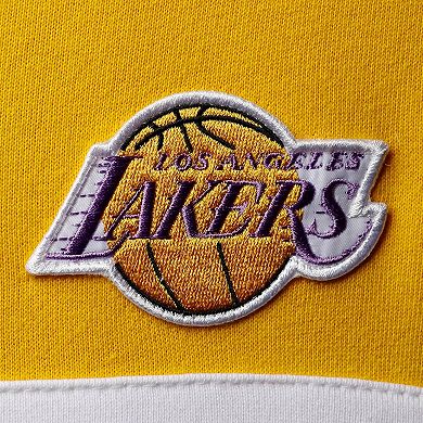 Men's Mitchell & Ness Gold/Black Los Angeles Lakers Head Coach Pullover Hoodie