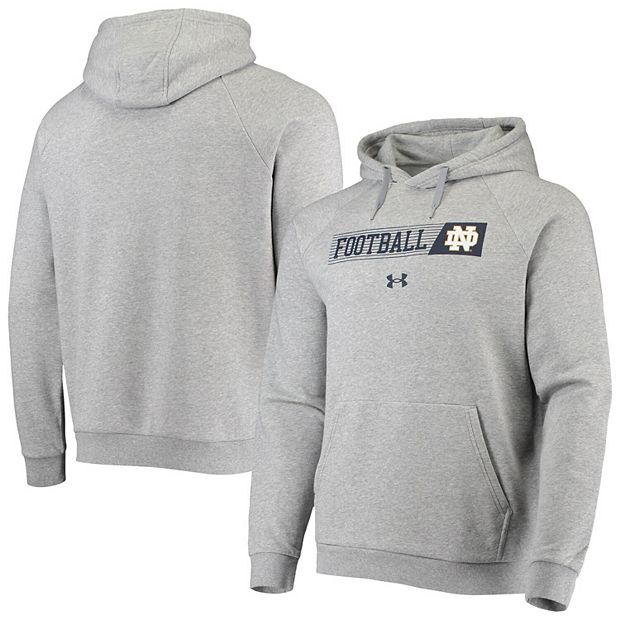 Men's Under Armour Heathered Gray Notre Dame Fighting Irish 2021 Sideline  Football All-Day Raglan Pullover