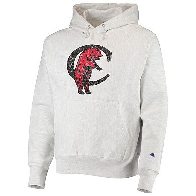 Men's Champion Heathered Gray Cincinnati Bearcats Team Vault Logo Reverse Weave Pullover Hoodie