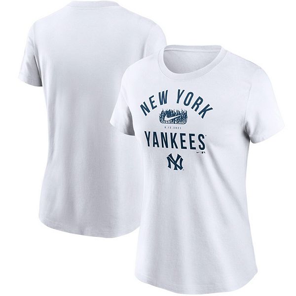 Women's Nike White New York Yankees 2021 Field of Dreams Iowa Collection T- Shirt