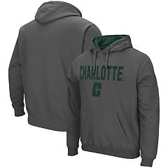 Womens UNIVERSITY GIRLS DarkGreen UNC Charlotte 49ers Warm Up Crew  Sweatshirt Crew