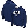 Men's Colosseum Navy Butler Bulldogs Arch and Logo Pullover Hoodie