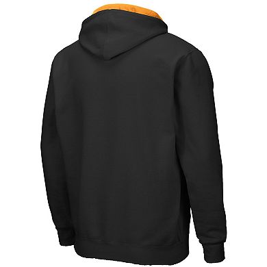 Men's Colosseum Black Tennessee Volunteers Arch & Logo 3.0 Full-Zip Hoodie