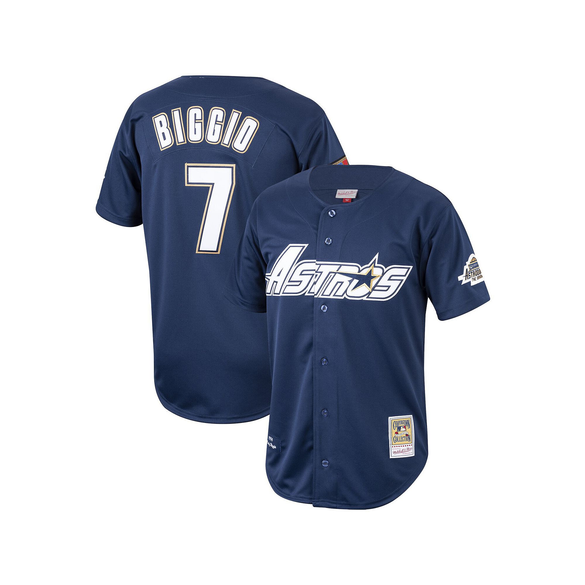 Mens Mitchell & Ness Craig Biggio Navy Houston Astros Cooperstown Collecti