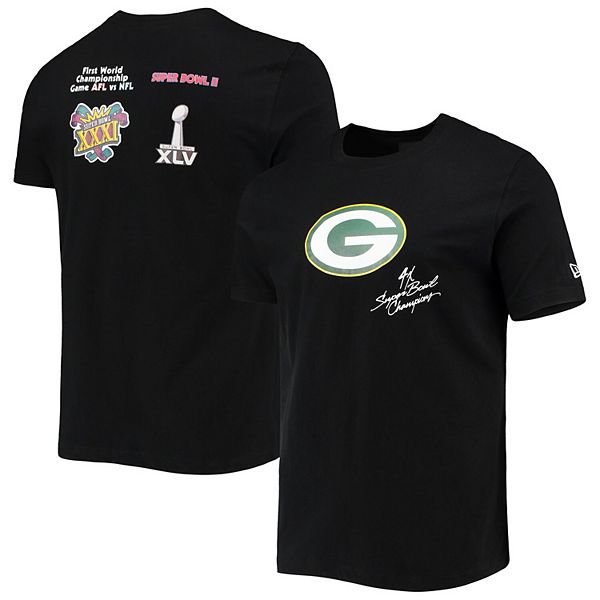 Men's New Era White Green Bay Packers Historic Champs T-Shirt Size: Small