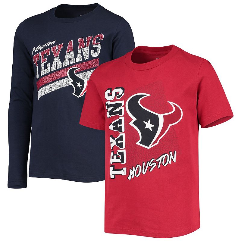 UPC 195178110580 product image for Youth Navy/Red Houston Texans For the Love of the Game T-Shirt Combo Set, Boy's, | upcitemdb.com