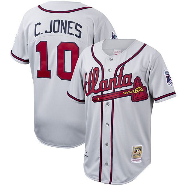 Chipper Jones Atlanta Braves Autographed Grey Mitchell & Ness Cooperstown  Collection Authentic Jersey with HOF 18 
