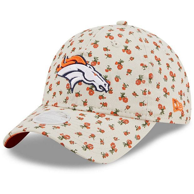 Women's New Era Cream Denver Broncos Floral 9TWENTY Adjustable Hat