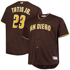 Men's Majestic Threads Fernando Tatis Jr. Heathered Gray San Diego Padres  Name & Number Tri-Blend T-Shirt