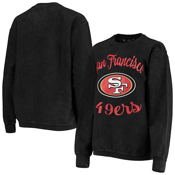 Women's G-III 4Her by Carl Banks Black San Francisco 49ers Comfy Cord  Pullover Sweatshirt