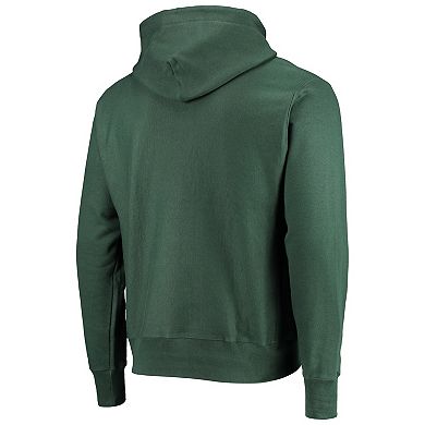Men's Champion Green Michigan State Spartans Vault Logo Reverse Weave Pullover Hoodie