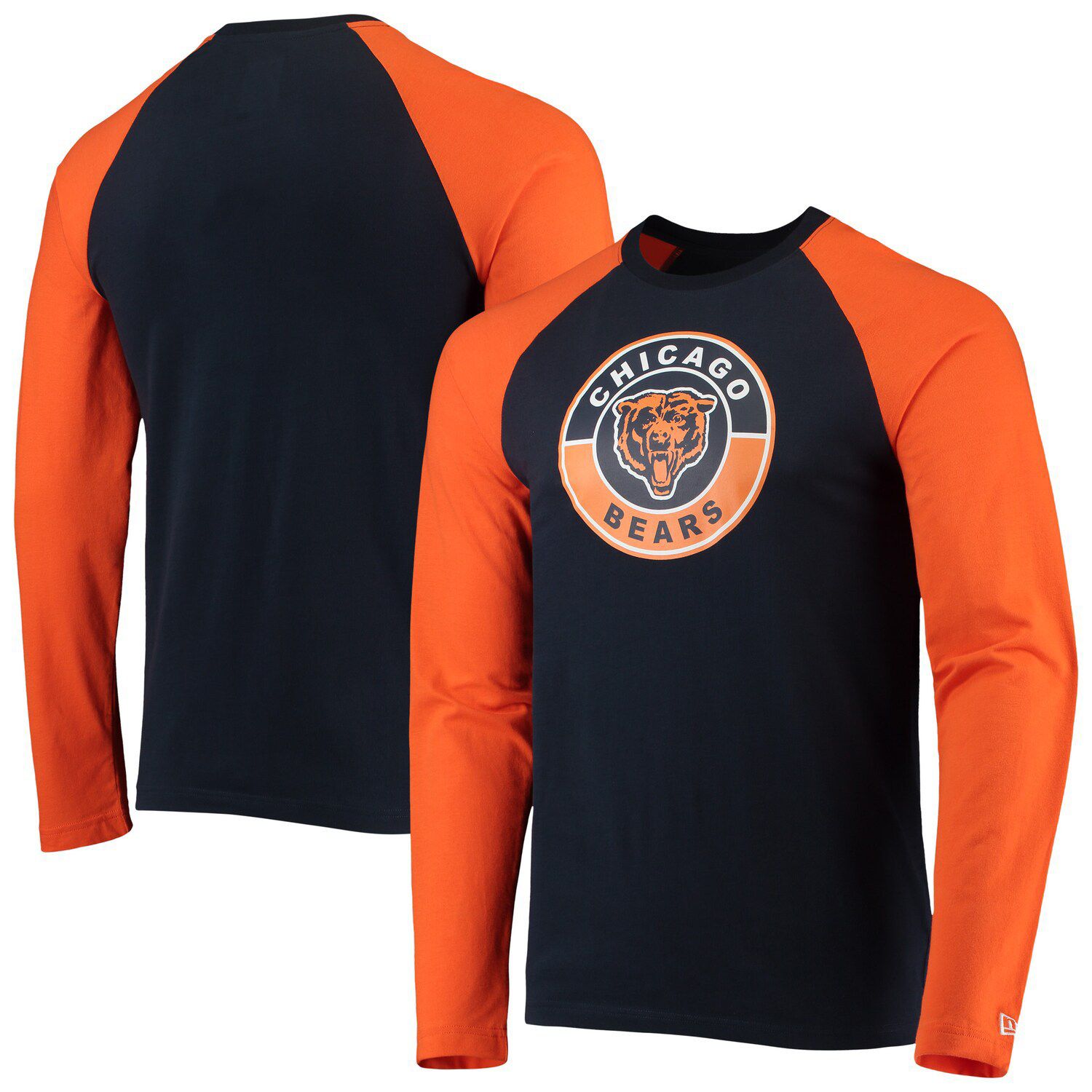 Women's Nike Chicago Bears Heather Orange/Heather Navy Football Pride  Raglan 3/4-Sleeve T-Shirt