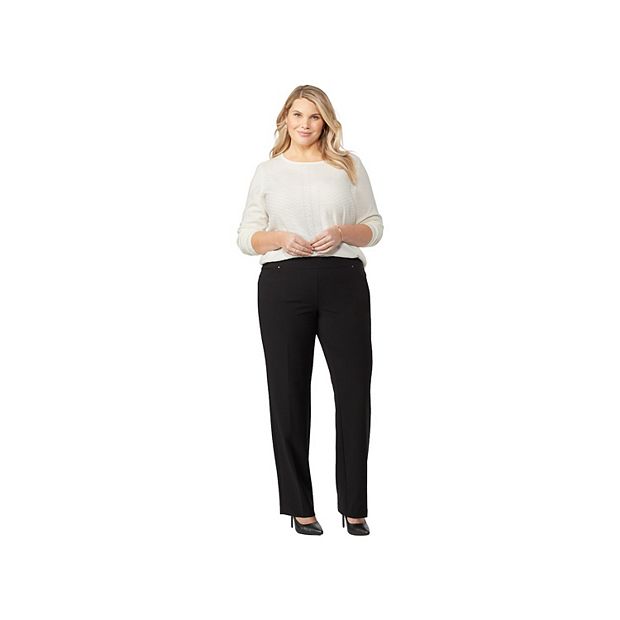 Dressbarn Women's Roz & Ali Secret Agent Pull On Tummy Control Pants