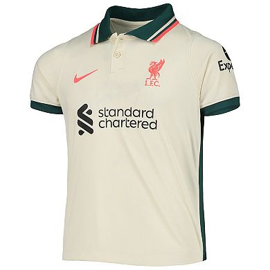 Youth Nike Tan Liverpool 2021/22 Away Replica Kit