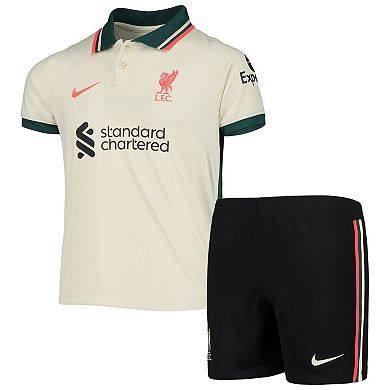 Youth Nike Tan Liverpool 2021/22 Away Replica Kit