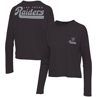 Women's Junk Food Black Las Vegas Raiders Pocket Thermal Long Sleeve T-Shirt