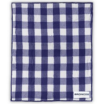 Denver Broncos 60'' x 50'' Buffalo Check Frosty Fleece Blanket