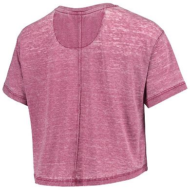 Women's Pressbox Maroon Arizona State Sun Devils Edith Vintage Burnout Crop T-Shirt