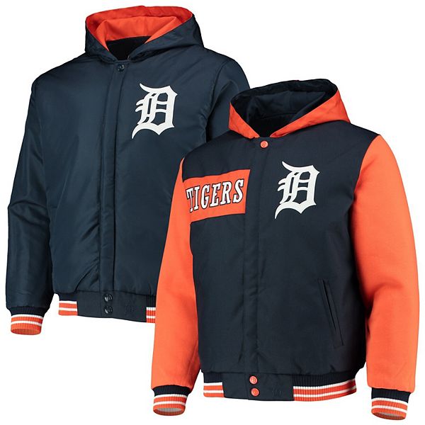 Men's JH Design Navy/Orange Detroit Tigers Reversible Poly Twill Full ...