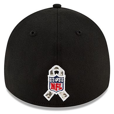 Men's New Era Black/Camo Las Vegas Raiders 2021 Salute To Service 39THIRTY Flex Hat