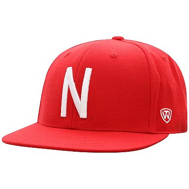 Men's Top of the World Scarlet Nebraska Huskers Team Color Fitted Hat