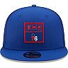 Men's New Era Royal Philadelphia 76ers Localized Trucker 9FIFTY Snapback Hat