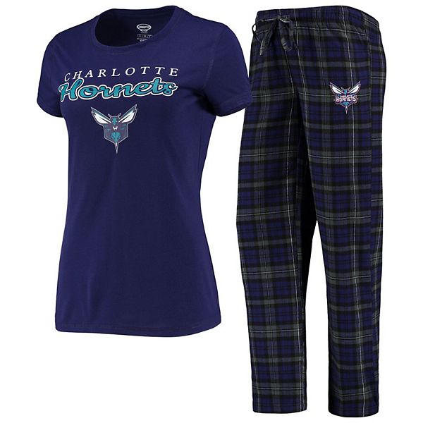 Women's Concepts Sport Purple/Black Charlotte Hornets Lodge T-Shirt and ...
