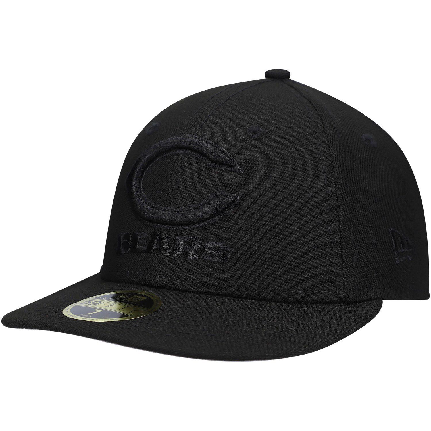 Men's New Era Black Chicago Bears Black On Black Low Profile 59FIFTY II ...