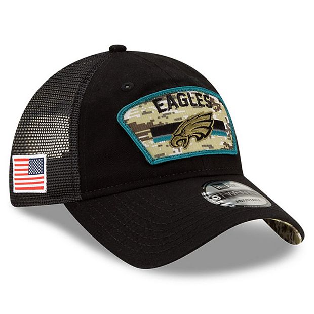 Men's New Era Black/Camo Philadelphia Eagles 2021 Salute to Service 39THIRTY Flex Hat