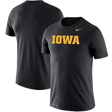 Men's Nike Black Iowa Hawkeyes School Logo Legend Performance T-Shirt