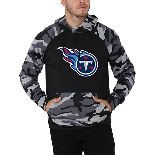 Men's FOCO Black Tennessee Titans Camo Raglan Pullover Hoodie