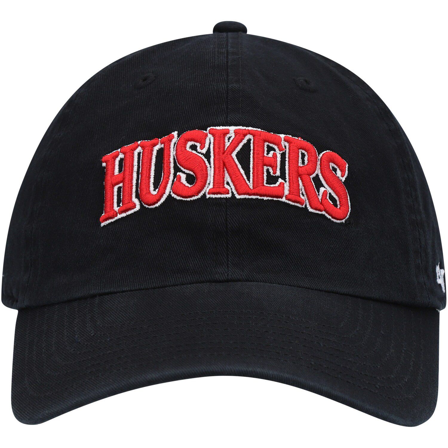 Men's '47 Black Nebraska Huskers Archie Script Clean Up Adjustable Hat