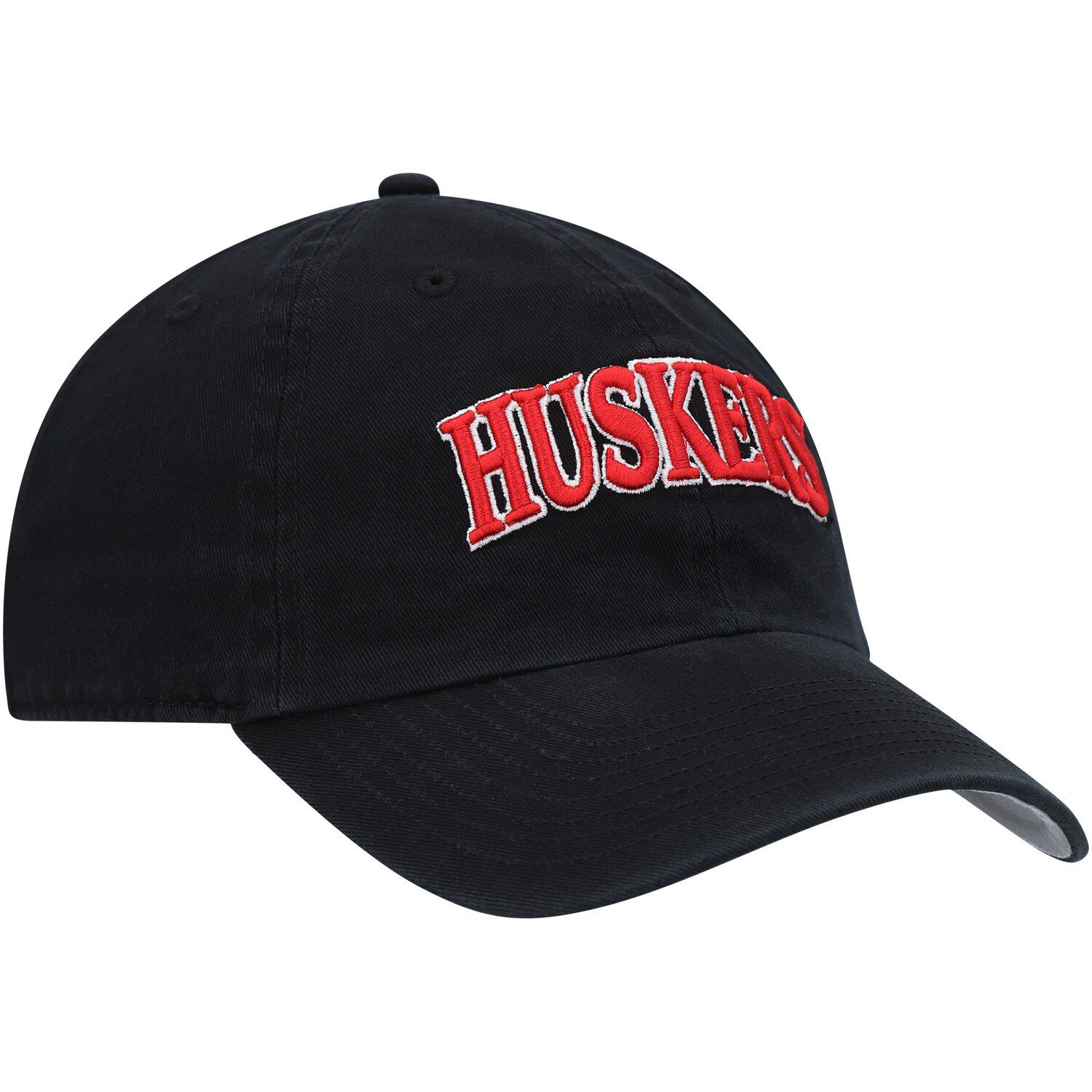 Men's '47 Black Nebraska Huskers Archie Script Clean Up Adjustable Hat