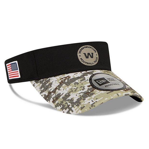 Men's New Era Black/Camo Washington Football Team 2021 Salute To Service  Visor