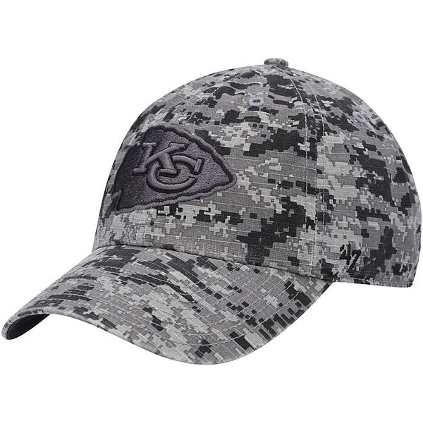 White KC Trucker Hat Black Camo