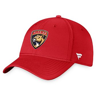 Men's Fanatics Branded Red Florida Panthers Core Primary Logo Flex Hat