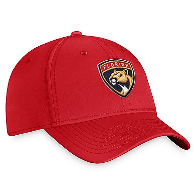 Men's Fanatics Branded Red Florida Panthers Core Primary Logo Flex Hat