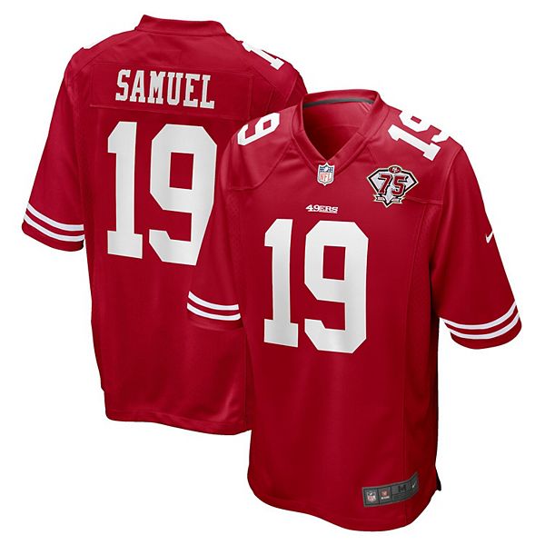 Deebo Samuel San Francisco 49ers Nike 75th Anniversary Game Jersey - Scarlet